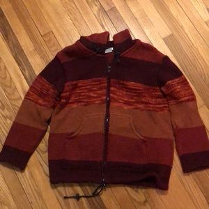 100% Wool pullover hoodie